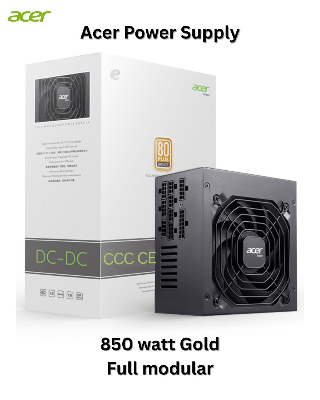 Acer 1000w gold Full Modular